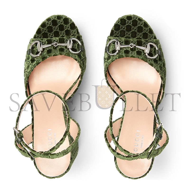 GUCCI WOMEN'S PLATFORM SANDAL WITH HORSEBIT 837395